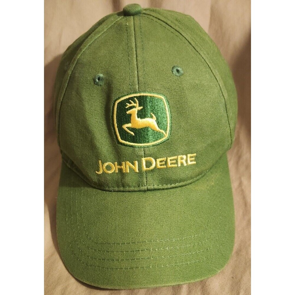 John Deere Strap Back Adjustable Green Ball Cap -Nothing Runs Like A Deere